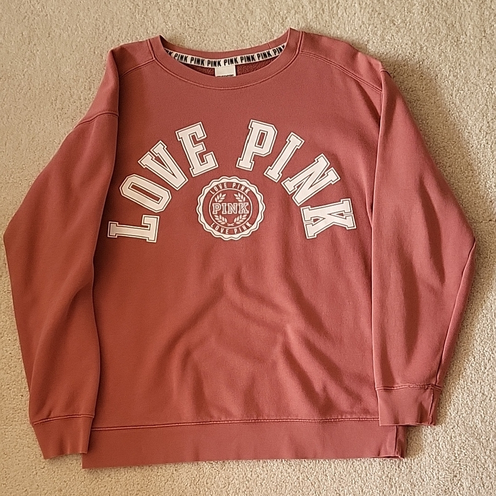 PINK Victoria's Secret Women's Sweatshirt - Dusty Rose
